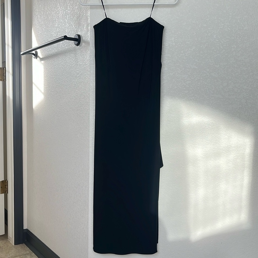 Helmut Lang size 0 black strapless sheath dress